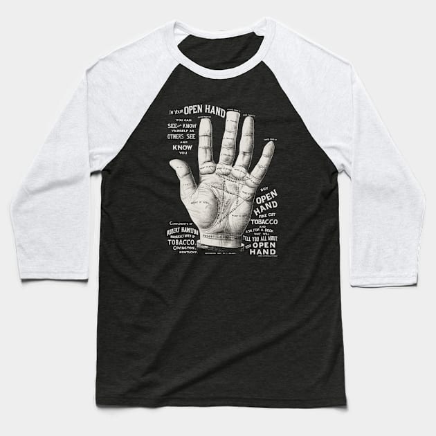 Palm Reading Chart Baseball T-Shirt by Alema Art